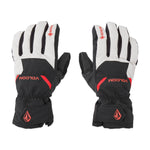 Volcom Men's CP2 GORE-TEX Glove - A black glove with red accents and a white logo on the wrist strap.