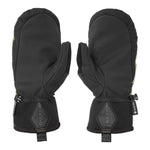 Volcom Men's Stay Dry GORE-TEX Mitt - A black mitt with a textured pattern on the palm and thumb, featuring a Velcro strap closure at the wrist.