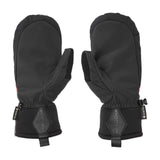 Volcom Men's Stay Dry GORE-TEX Mitt - A pair of black mittens with a textured pattern on the back and red accents on the sides.