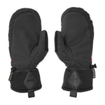 Volcom Men's Stay Dry GORE-TEX Mitt - A pair of black mittens with a textured pattern on the back and red accents on the sides.