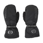 Volcom Men's Millicent Mitt - A pair of black mittens with a Velcro strap closure and a diamond logo on the back.
