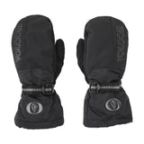 Volcom Men's Millicent Mitt - A pair of black mittens with a Velcro strap closure and a diamond logo on the back.