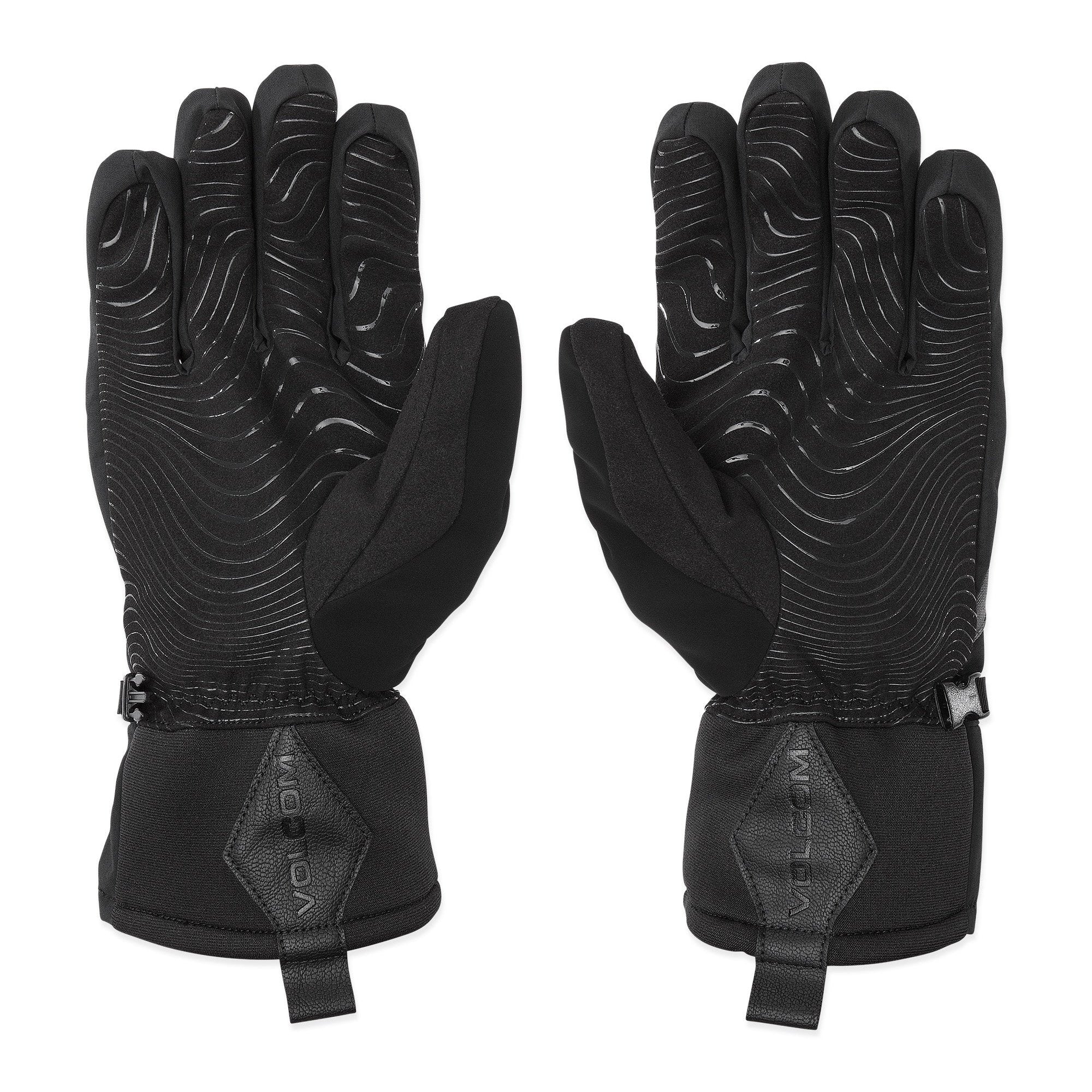 Volcom Men's V.Co Nyle Glove 2025 - Black gloves with a textured palm and finger grip.