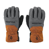 Volcom Men's V.Co Nyle Glove 2025 - A pair of gray gloves with black accents and a brown palm.