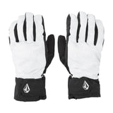 Volcom Men's V.Co Nyle Glove 2025 - A pair of white gloves with black accents and a black strap on the wrist.