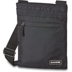 Dakine Jive Crossbody Bag 2025 - A black cross-body bag with a zippered pocket on the front and adjustable strap.