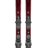 Head Women's Total Joy Skis with Joy 11 Bindings - Red skis with white lettering and bindings, featuring a glossy finish.