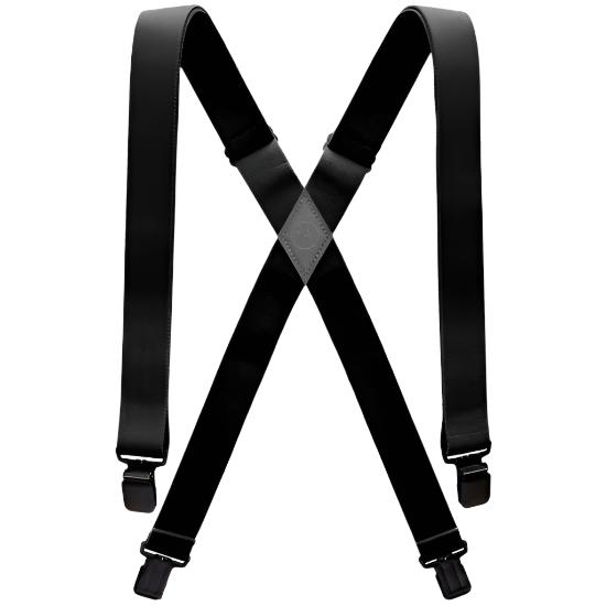 Arcade Jessup Suspenders 2025 - Black suspenders with a diamond-shaped pattern on the front strap.