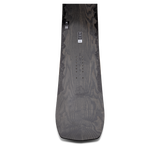 Jones Ultra Flagship Snowboard 2024 - A dark brown snowboard with a wood grain pattern and black binding screws.