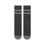JOVEN CREW C SOCK 2023 - Gray crew socks with a small white logo on the top of each sock.