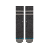 JOVEN CREW C SOCK 2023 - Gray crew socks with a small white logo on the top of each sock.