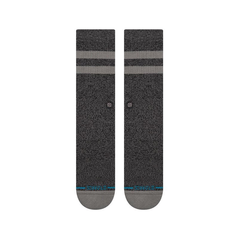 JOVEN CREW C SOCK 2023 - Gray crew socks with a small white logo on the top of each sock.