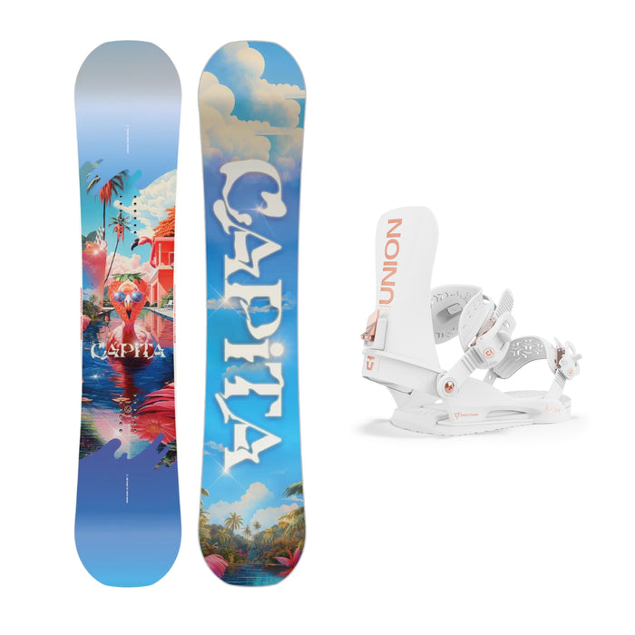 CAPiTA Women's Space Metal Fantasy Snowboard with Union Women's Juliet Snowboard Bindings 2025