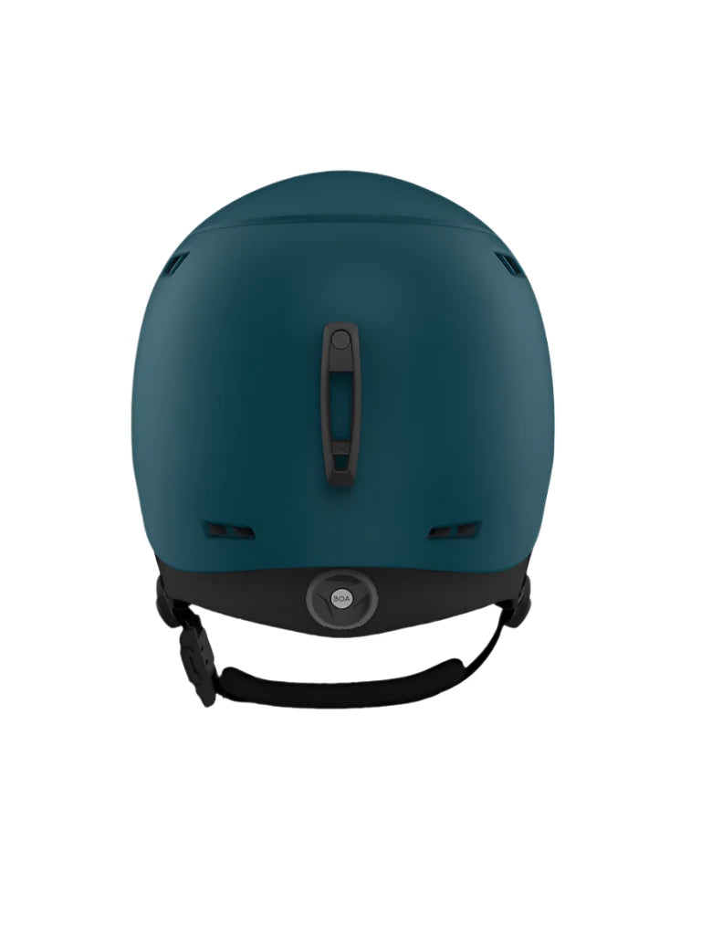 Anon Junior's Burner Helmet 2025 - A dark gray helmet with a black visor and chin strap, featuring a small white logo on the front.