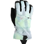 Obermeyer Junior's Lava Glove 2025 - A pair of gloves with a black palm and fingers, featuring a lava-inspired design on the back.