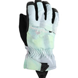 Obermeyer Junior's Lava Glove 2025 - A pair of gloves with a black palm and fingers, featuring a lava-inspired design on the back.