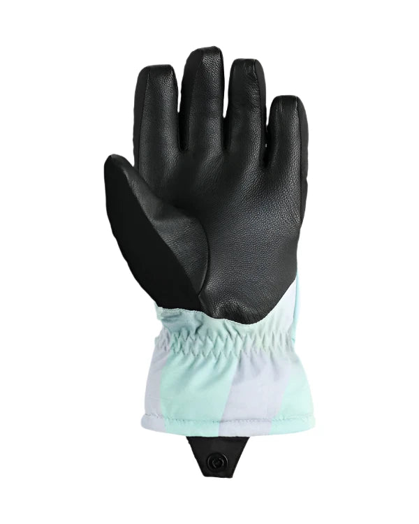 Obermeyer Junior's Lava Glove 2025 - A black glove with a textured palm and fingers, featuring a small logo on the wrist cuff.