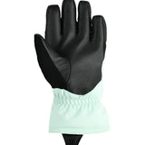 Obermeyer Junior's Lava Glove 2025 - A black glove with a textured palm and fingers, featuring a subtle pattern of small orange dots on the back.