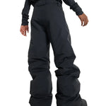 Burton Junior's Skylar 2L Pant 2025 - Black snow pants with a subtle white stripe down the side of each leg.