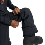 Burton Junior's Skylar 2L Pant 2025 - Black snow pants with a zippered pocket on the side of one leg.