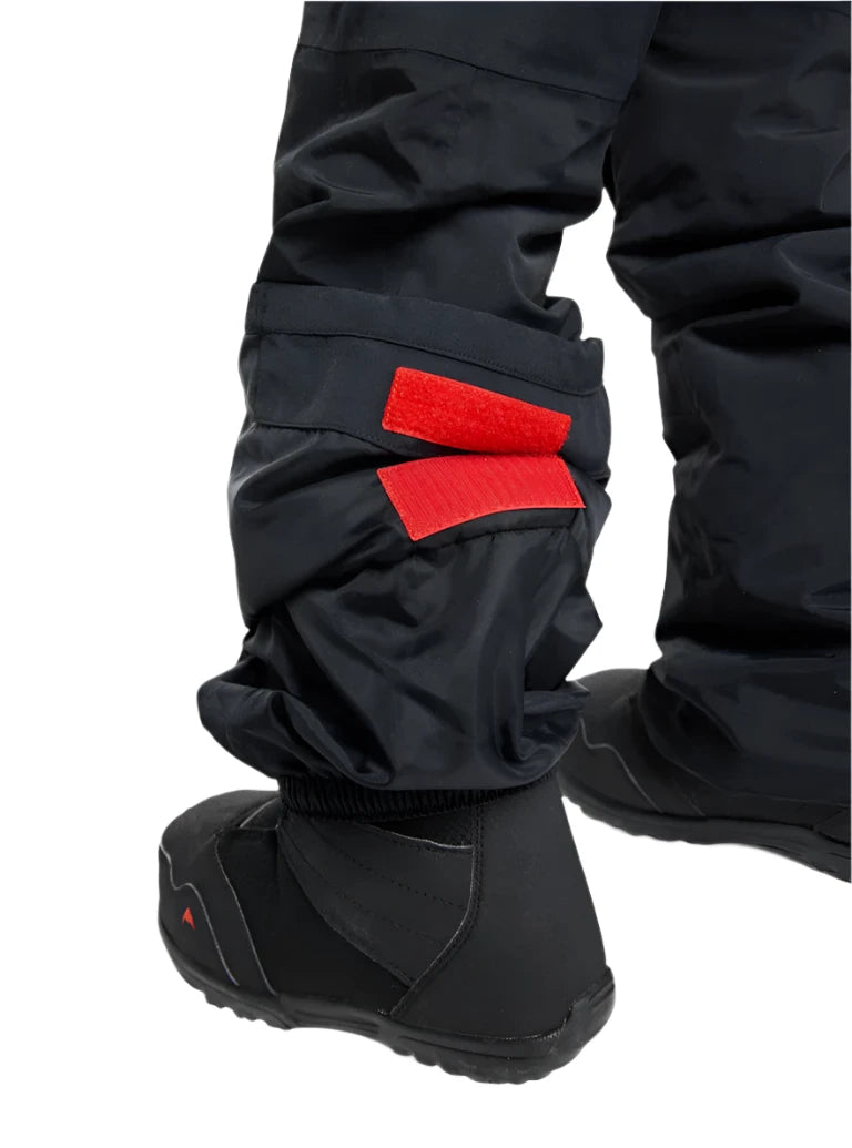 Burton Junior's Skylar 2L Pant 2025 - Black snow pants with a red logo on the left leg.
