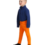 Obermeyer Junior's Ultra Gear Pant 2025 - A pair of orange ski pants with a black zipper on the left leg.