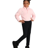 Obermeyer Junior's Ultra Gear Pant 2025 - A pair of black ski pants with a subtle white snowflake pattern on the left leg.