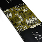 K2 Afterblack Snowboard 2025 - Black/Green Angle 3