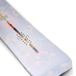 K2 Almanac snowboard features a vibrant, multi-colored graphic on a white base.