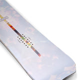 K2 Almanac snowboard features a vibrant, multi-colored graphic on a white base.
