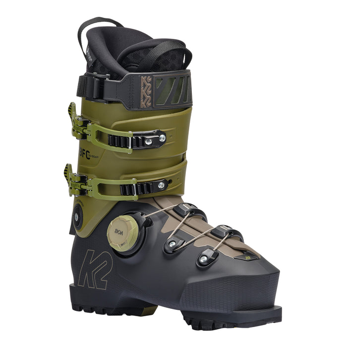 K2 BFC 130 B.O.A Ski Boot 2025 - Grey/Green Angle3