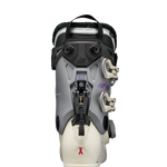 Women's ski boots, back view, with BOA dial, molded shell and padded cuff