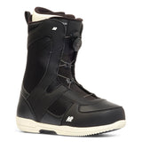 Black K2 Belief snowboard boot features a white sole and Boa lacing system.