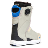 K2 Women's Contour snowboard boot features a gray and blue color scheme with a BOA lacing system.