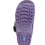 Purple K2 Contour snowboard boot features a black sole and BOA lacing system.