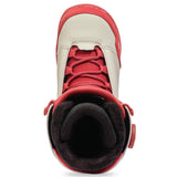 K2 Cosmo snowboard boot, a white and red design with black accents.