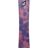 K2 Dreamsicle snowboard features a vibrant pink and purple graphic design.