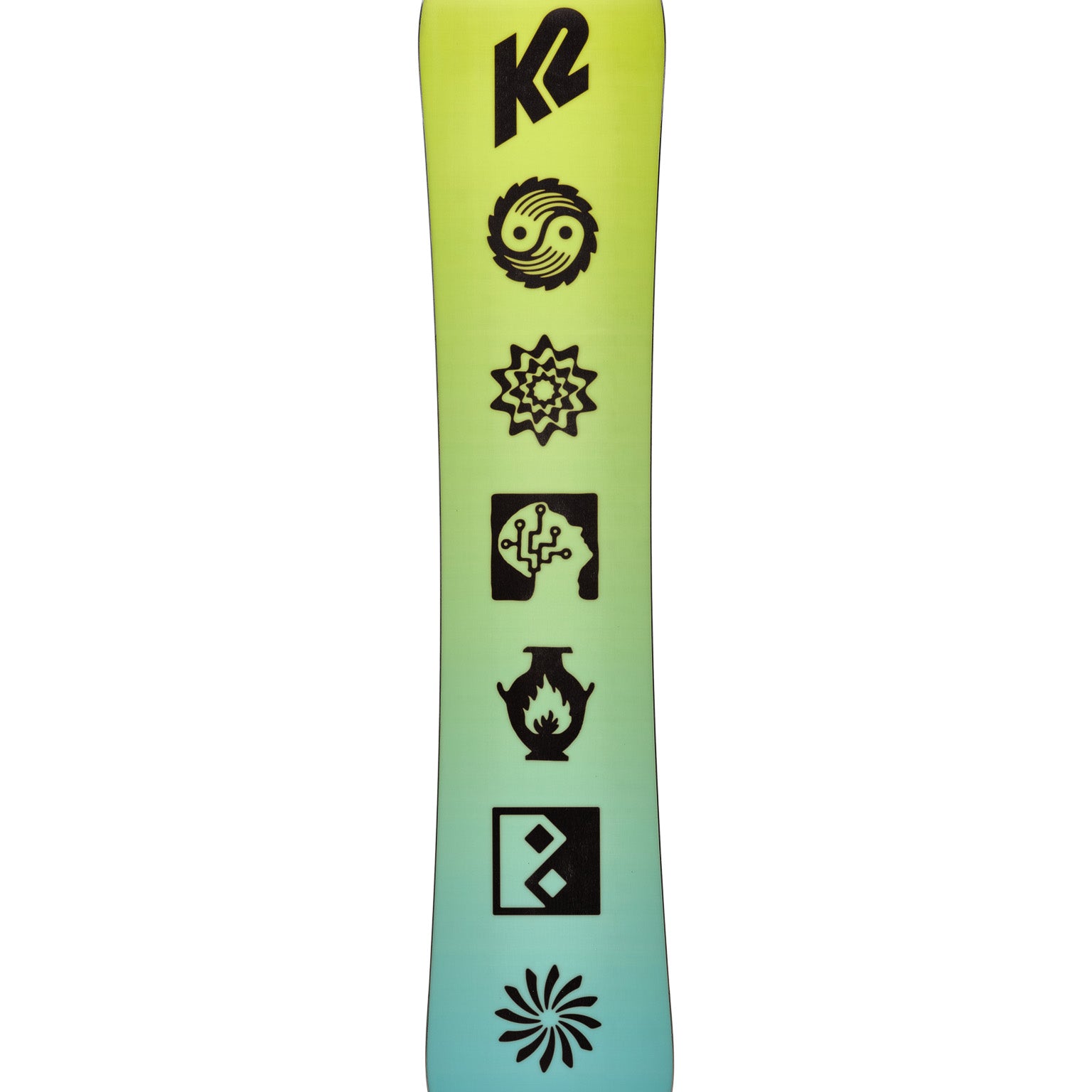 K2 Men's Embassy Snowboard 2025 - Blk/Grey/Yell Angle2