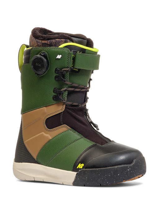 K2 Men's Evasion Snowboard Boot - green/Brown/blk Angle1