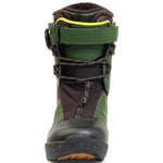 Green and black K2 Evasion snowboard boot with adjustable straps and textured sole.
