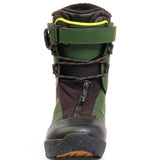 Green and black K2 Evasion snowboard boot with adjustable straps and textured sole.