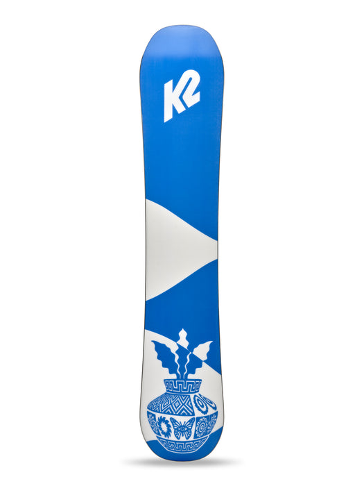 K2 Extravision Snowboard 2025 - Whte/Blue Angle 2