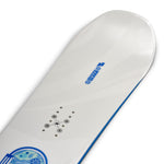 K2 Women's Extravision 2025 snowboard features a blue and white graphic design.