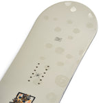 K2 Women's First Lite snowboard, 2025 model, features a floral design on a white base.