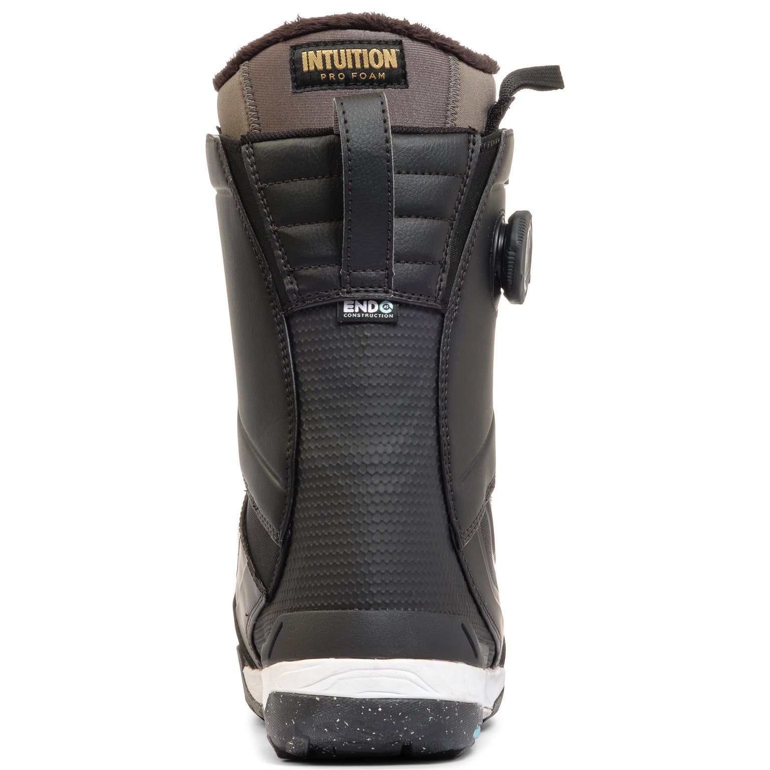 K2 Format 2025 women's snowboard boot features a black and white design with a teal accent.