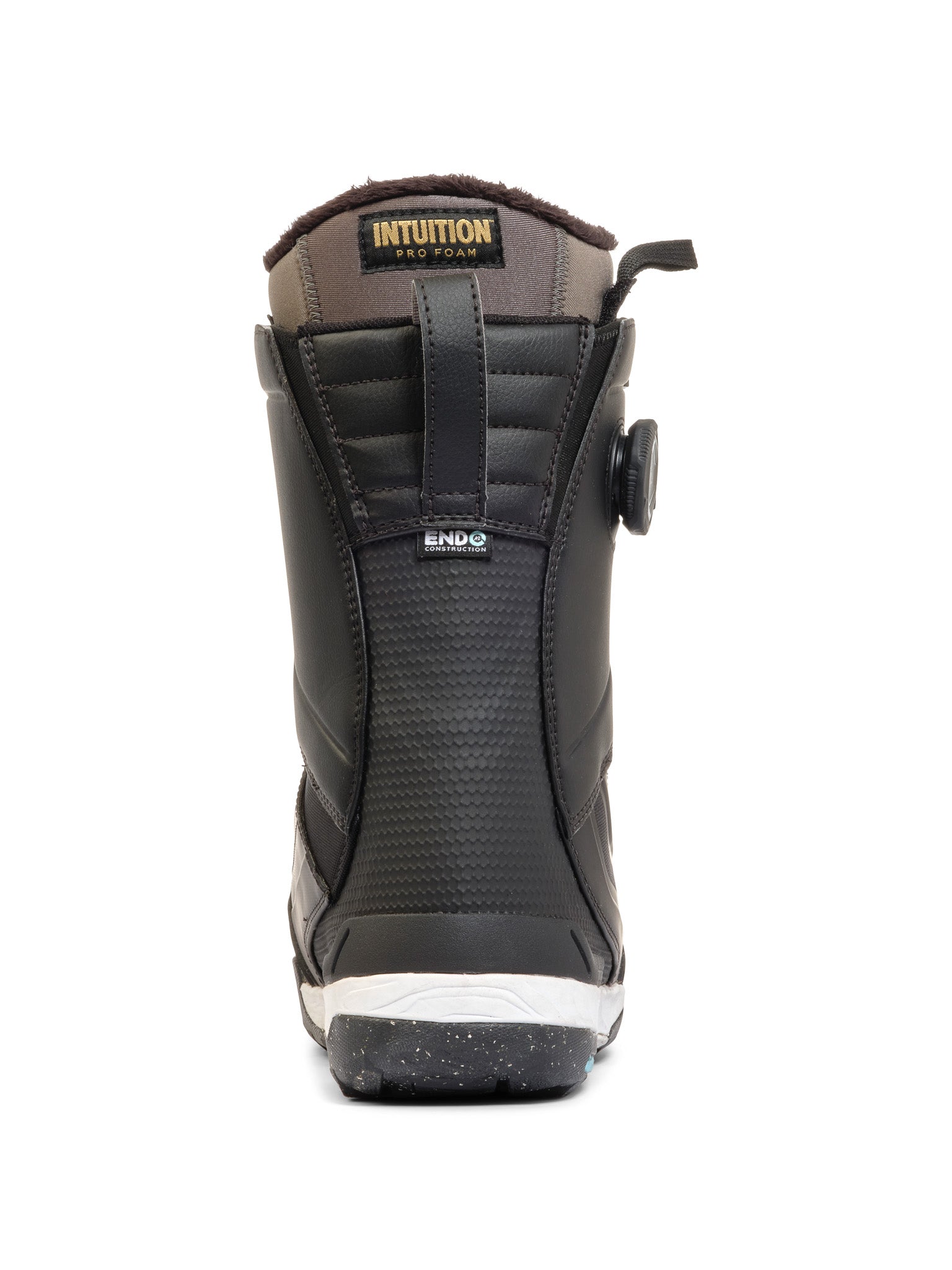K2 Format 2025 women's snowboard boot features a black and white design with a teal accent.