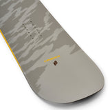 K2 Gateway POP snowboard, 2025 model, features a distinctive graphic pattern and vibrant yellow accents.