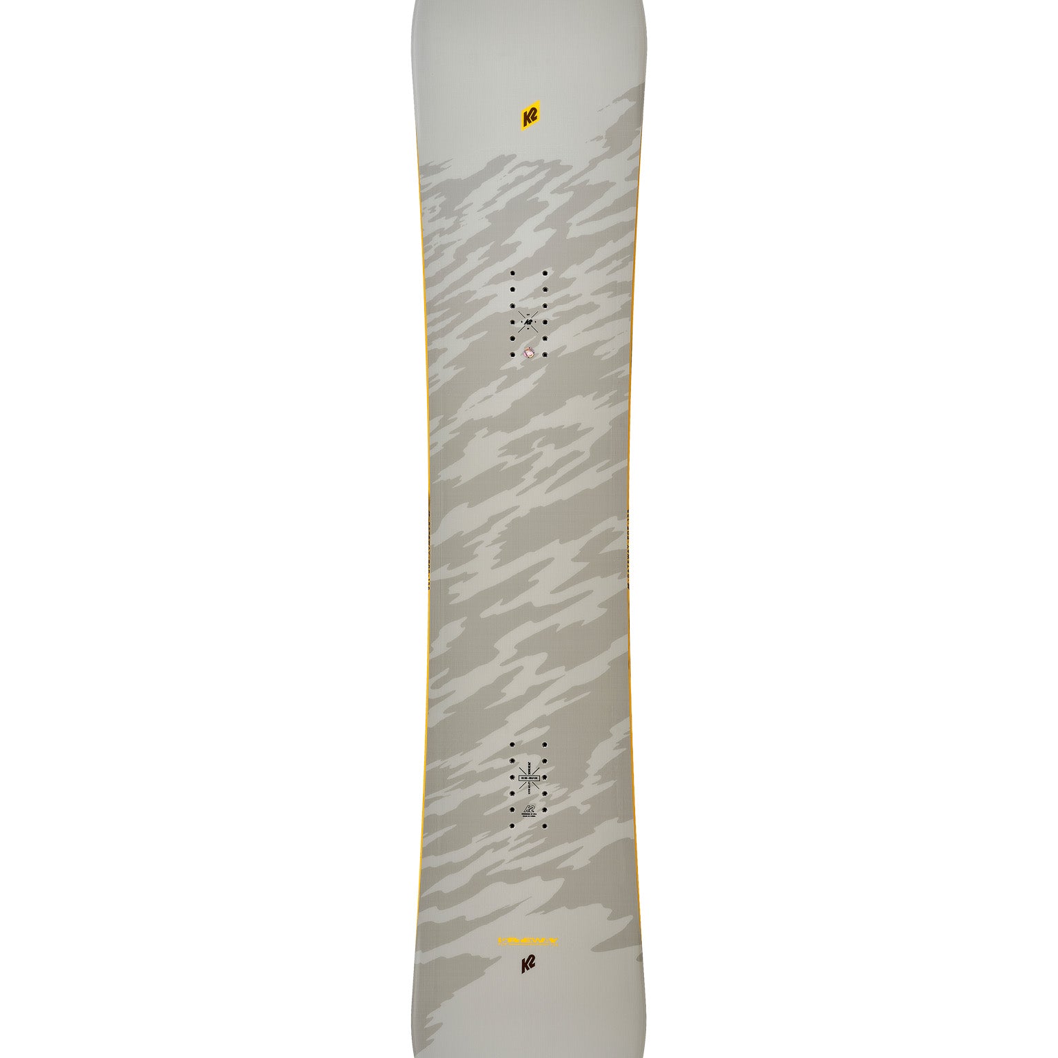 K2 Gateway POP Snowboard 2025 - White/Yellow Angle1