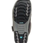 Black K2 Hanford snowboard boot features a gray sole and distinctive tread pattern.