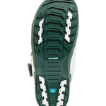 K2 Hanford 2025 snowboard boot, black with white and teal sole pattern.